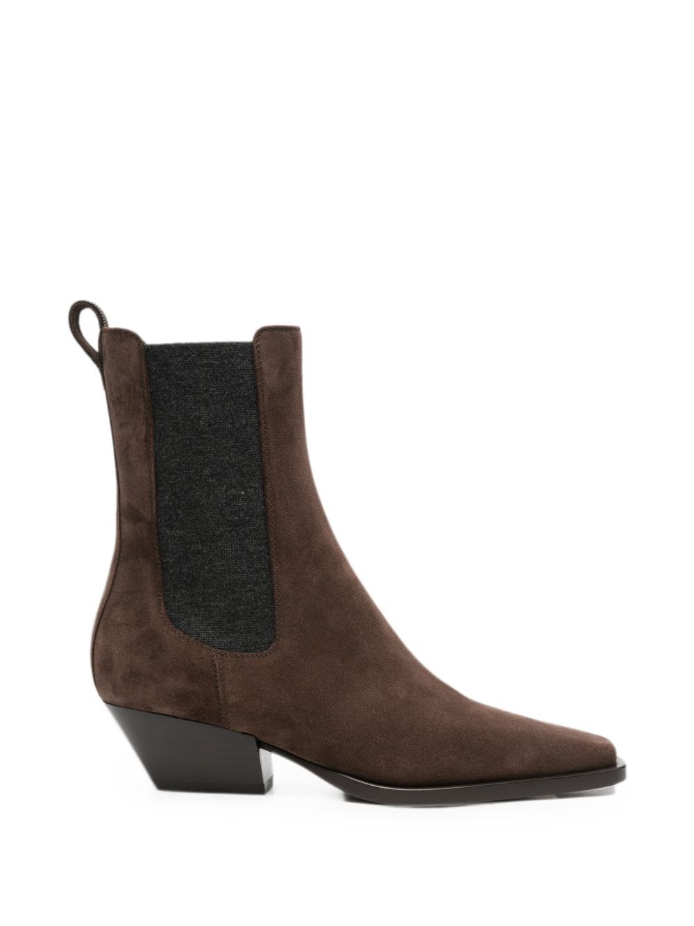 Brunello Cucinelli Suede Leather Ankle Boots