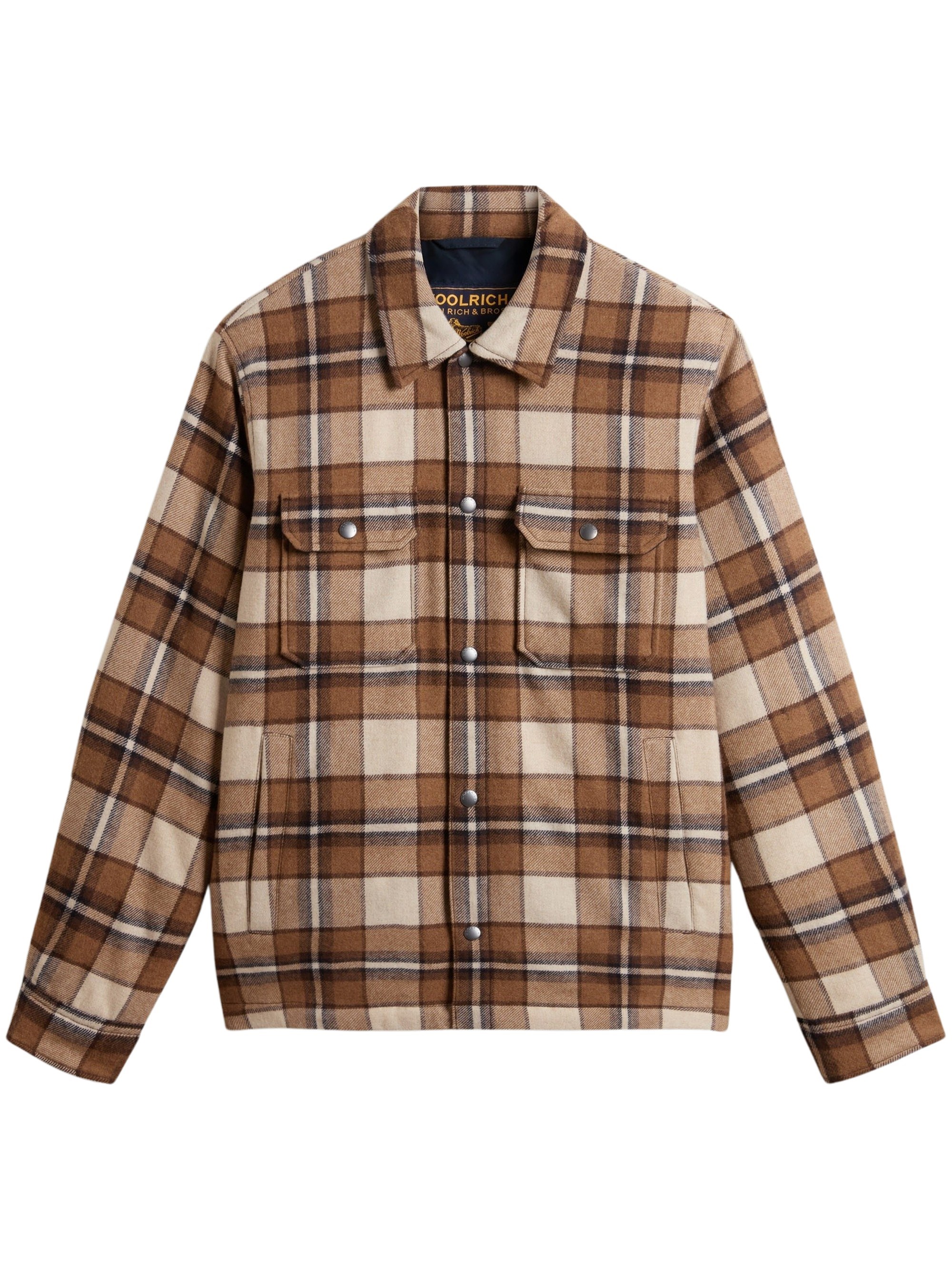 Woolrich Uomo Marrone - Camicia Giacca Check Alaskan - Jackets - L - Immagine 4