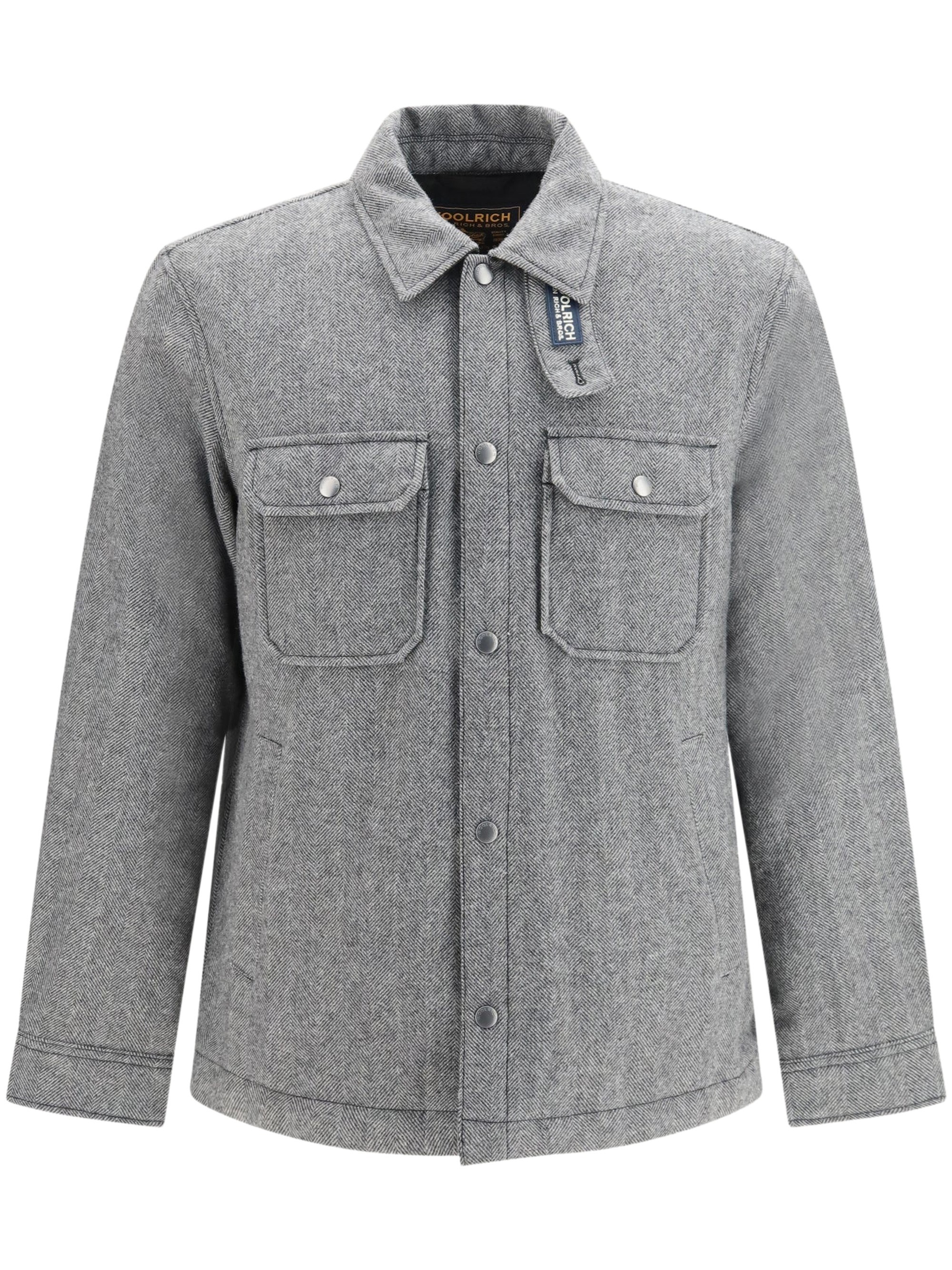 Woolrich Ut3046163 Camicia Imbottita Alaskan Herringbone Grey - Immagine 4