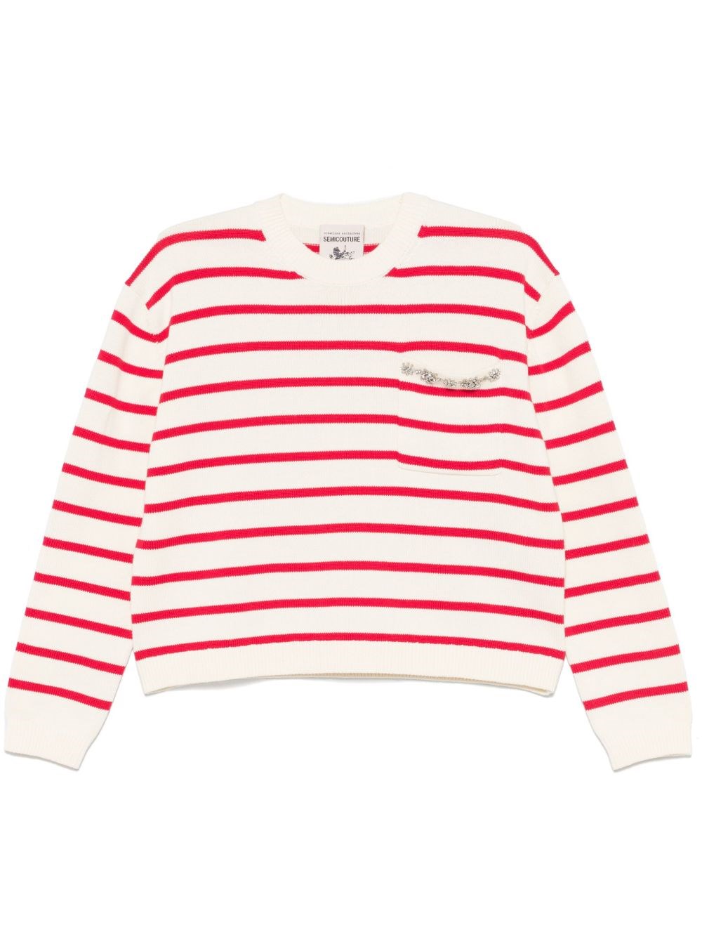Semicouture Rita Striped Cotton Sweater