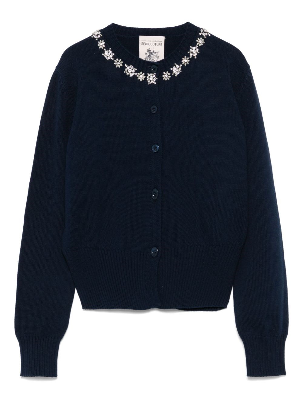 Semicouture Rhinestone-embellished Cardigan