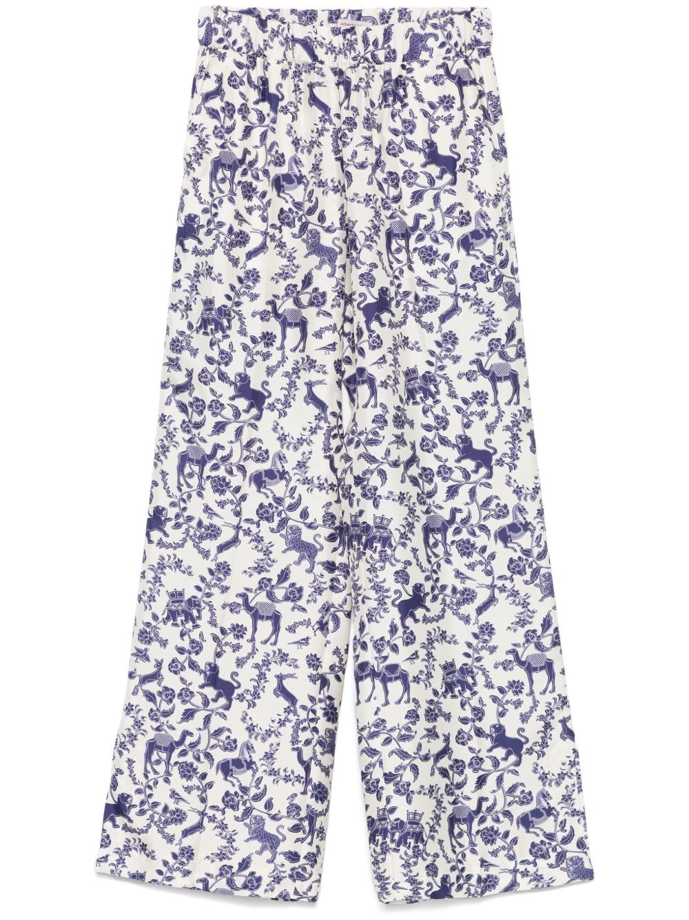 Alberto Biani Blue Printed Trousers