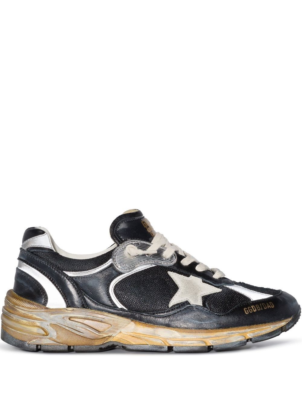 Golden Goose Running Dad Net And Nappa Upper Suede Star Shoes