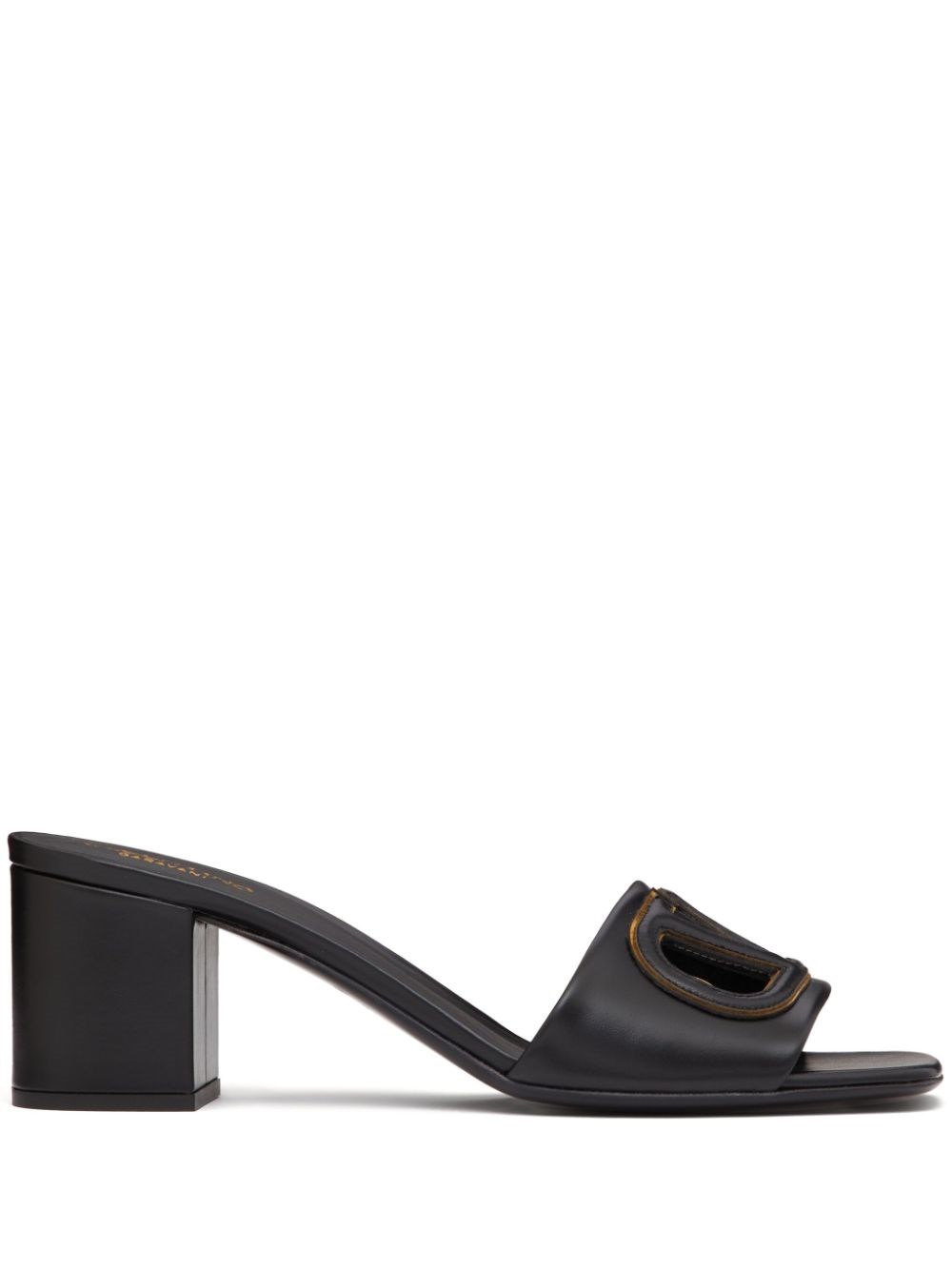 Valentino Garavani Women Vlogo Cut-out Leather Mules