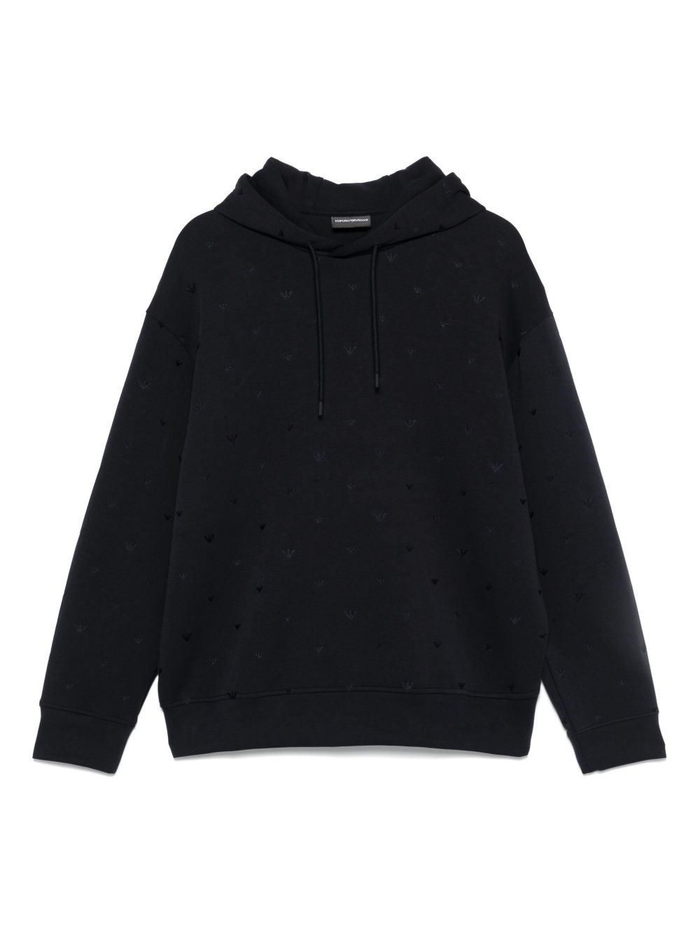 Allover Logo Cotton Sweatshirt - Emporio Armani - Modalova