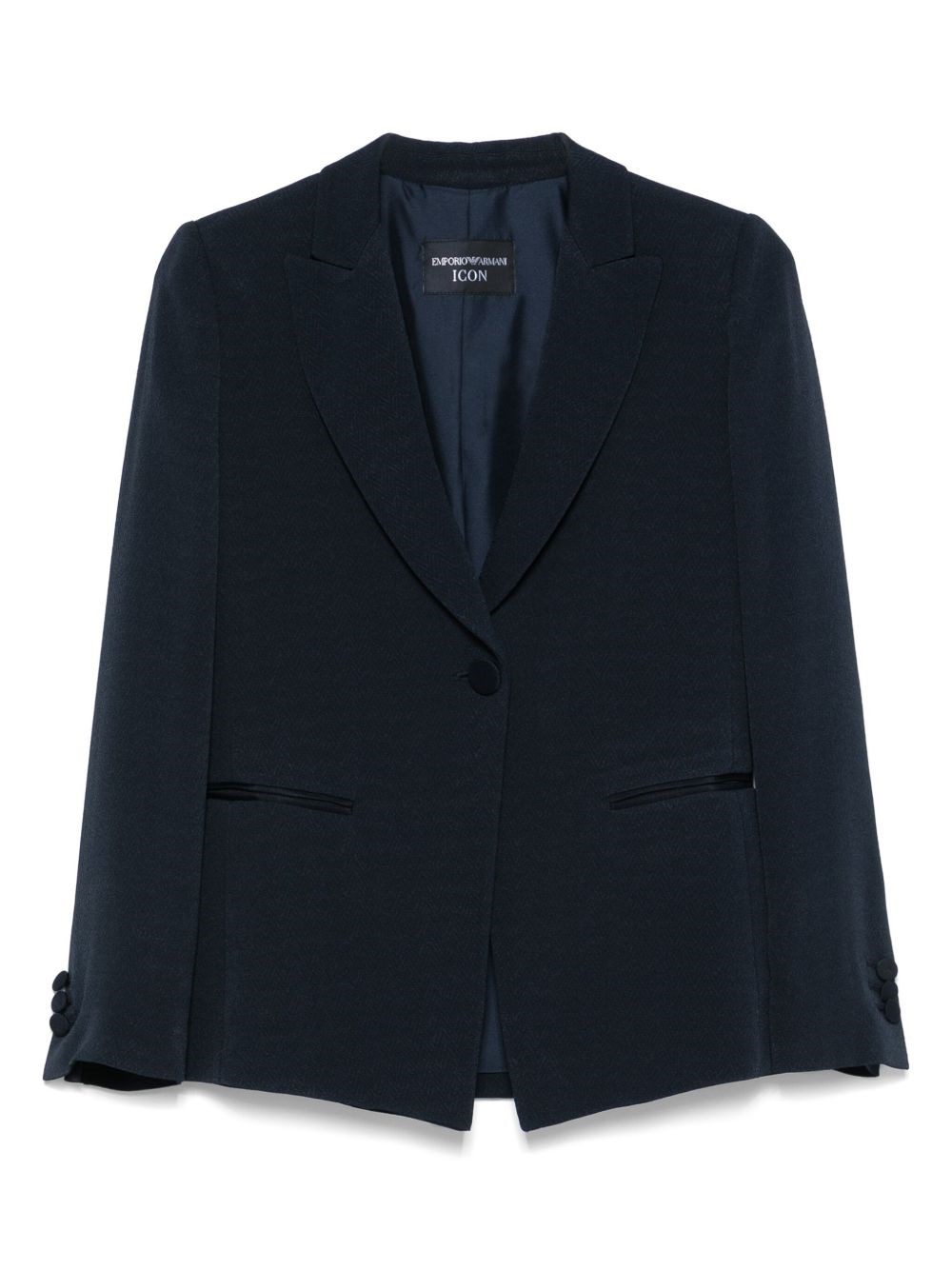 Emporio Armani Tailored Blazer With Buttoned Cuffs And Vents