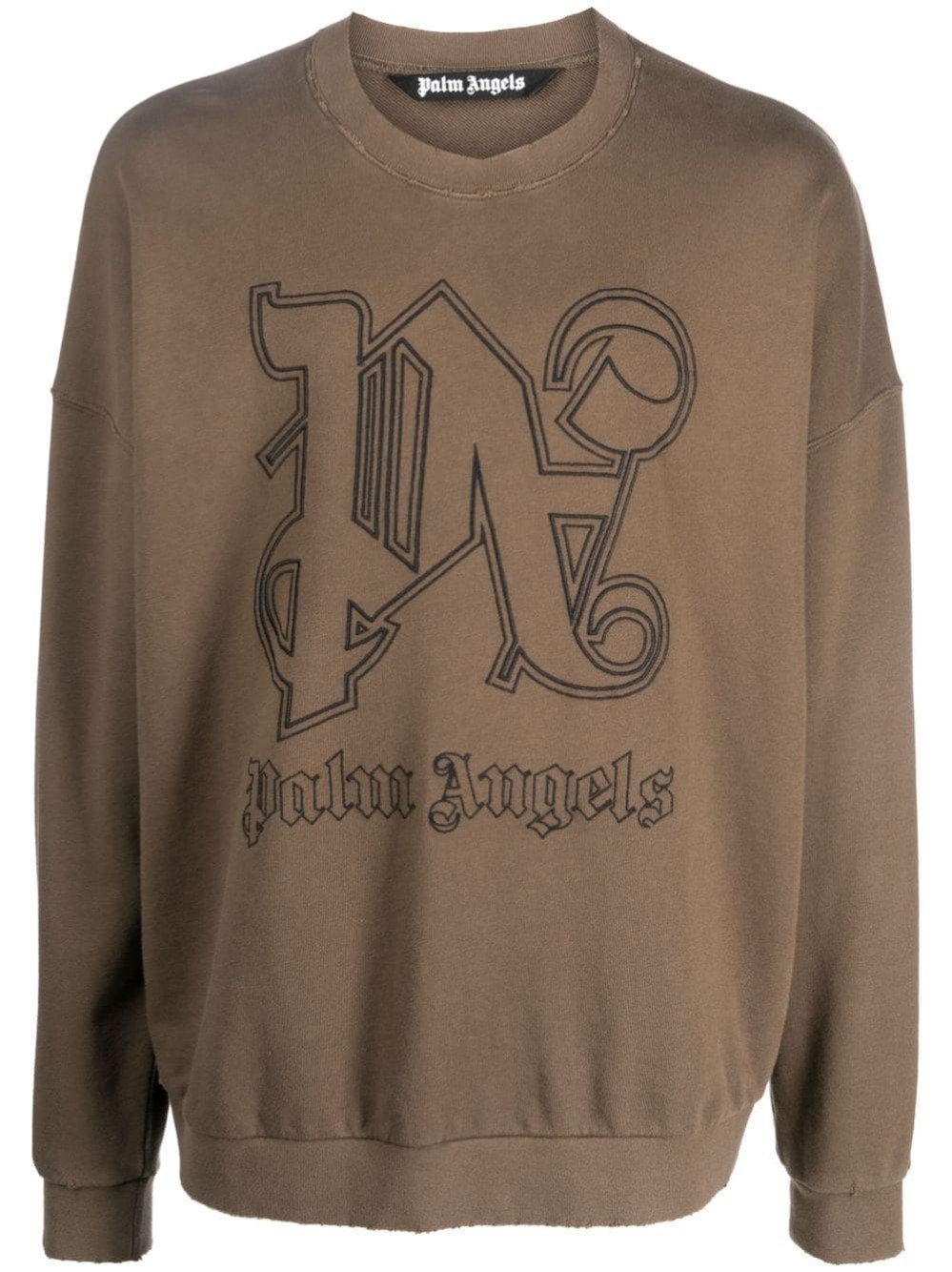 Cotton Sweatshirt With Logo - Palm Angels - Modalova