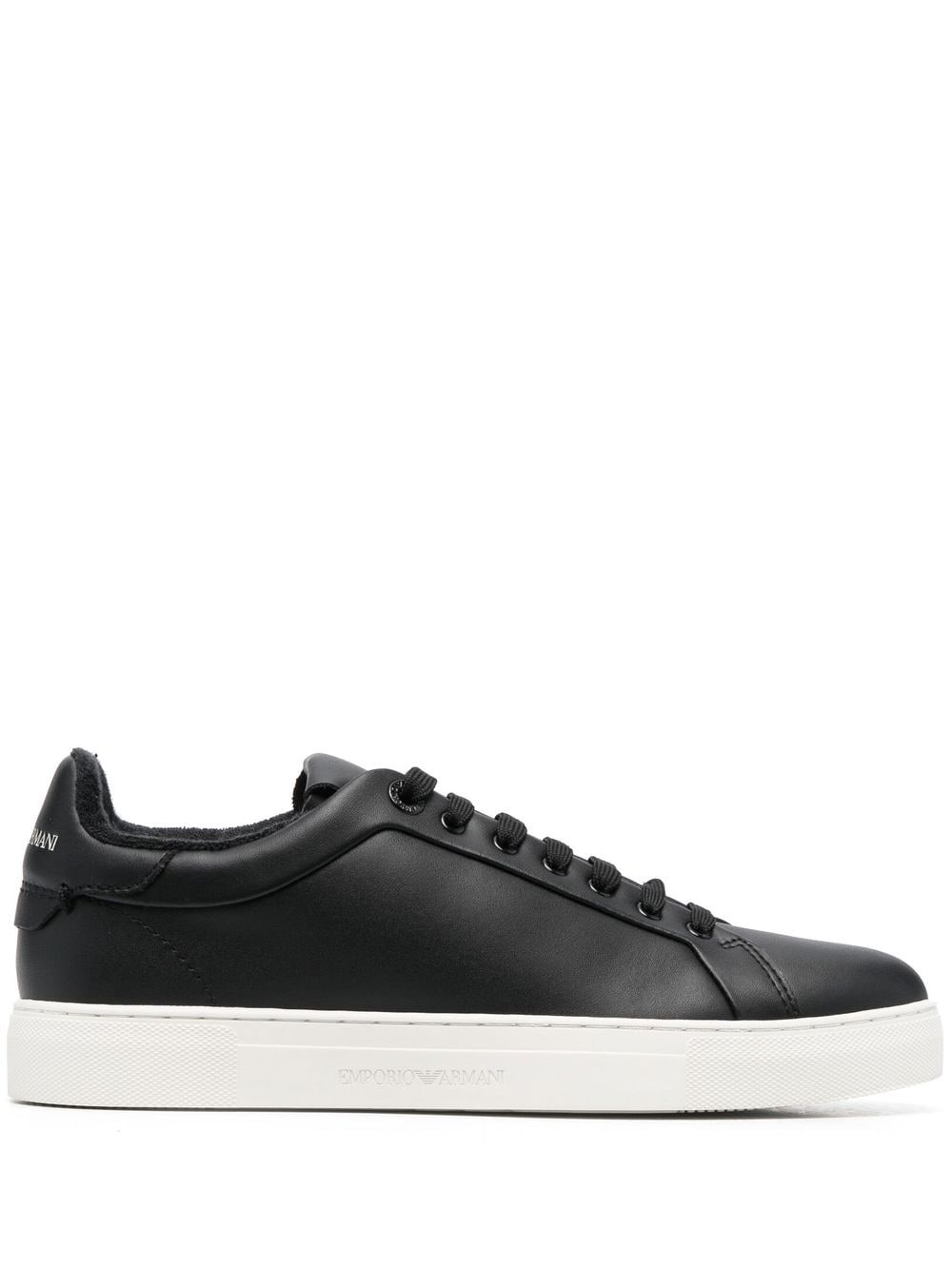 Emporio Armani Leather Sneakers - Emporio Armani - Modalova