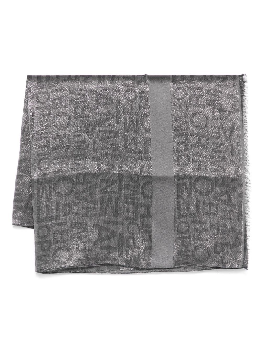Emporio Armani Stylish Logo-patterned Modal Scarf