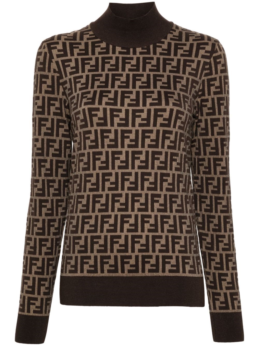 Fendi Ff Cotton High-Neck Sweater - Fendi - Modalova
