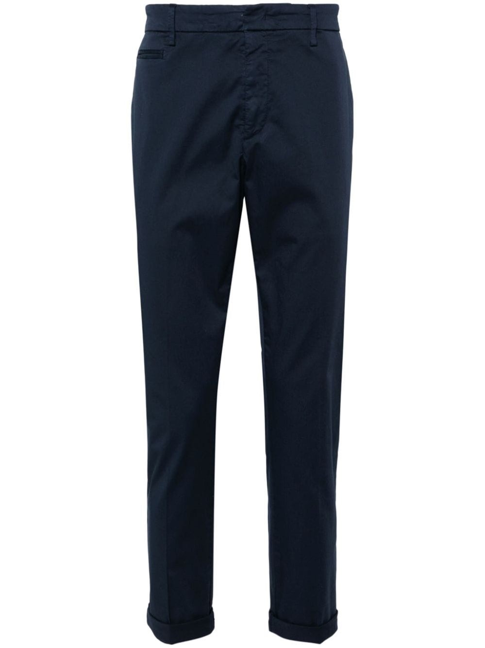 Dondup Mid-rise Tapered Chinos In Blue