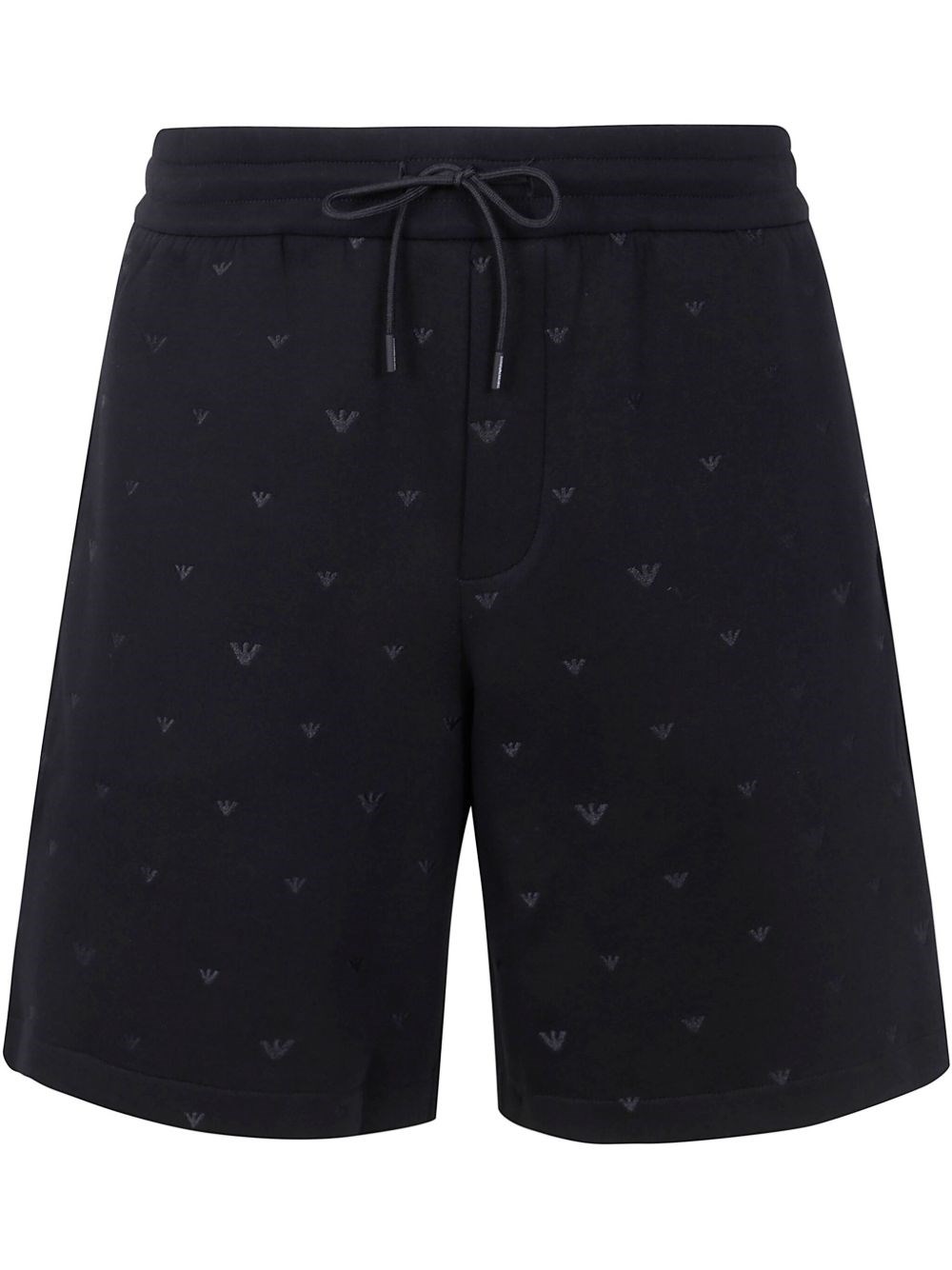 Allover Logo Cotton Shorts - Emporio Armani - Modalova
