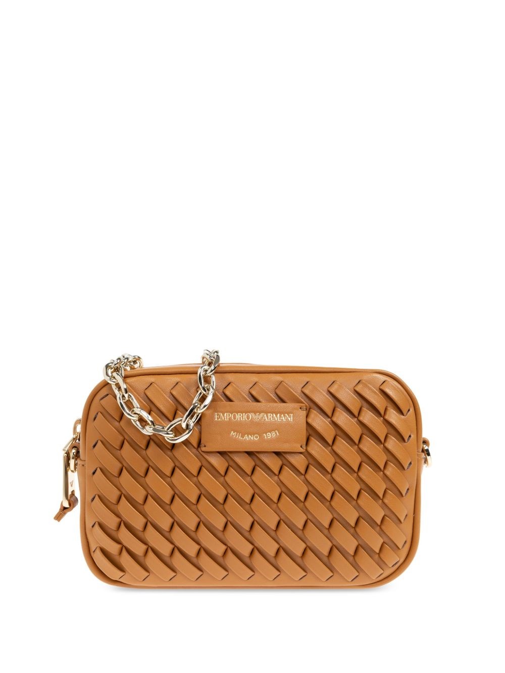 Emporio Armani Shoulder Bag With Decorative Weave