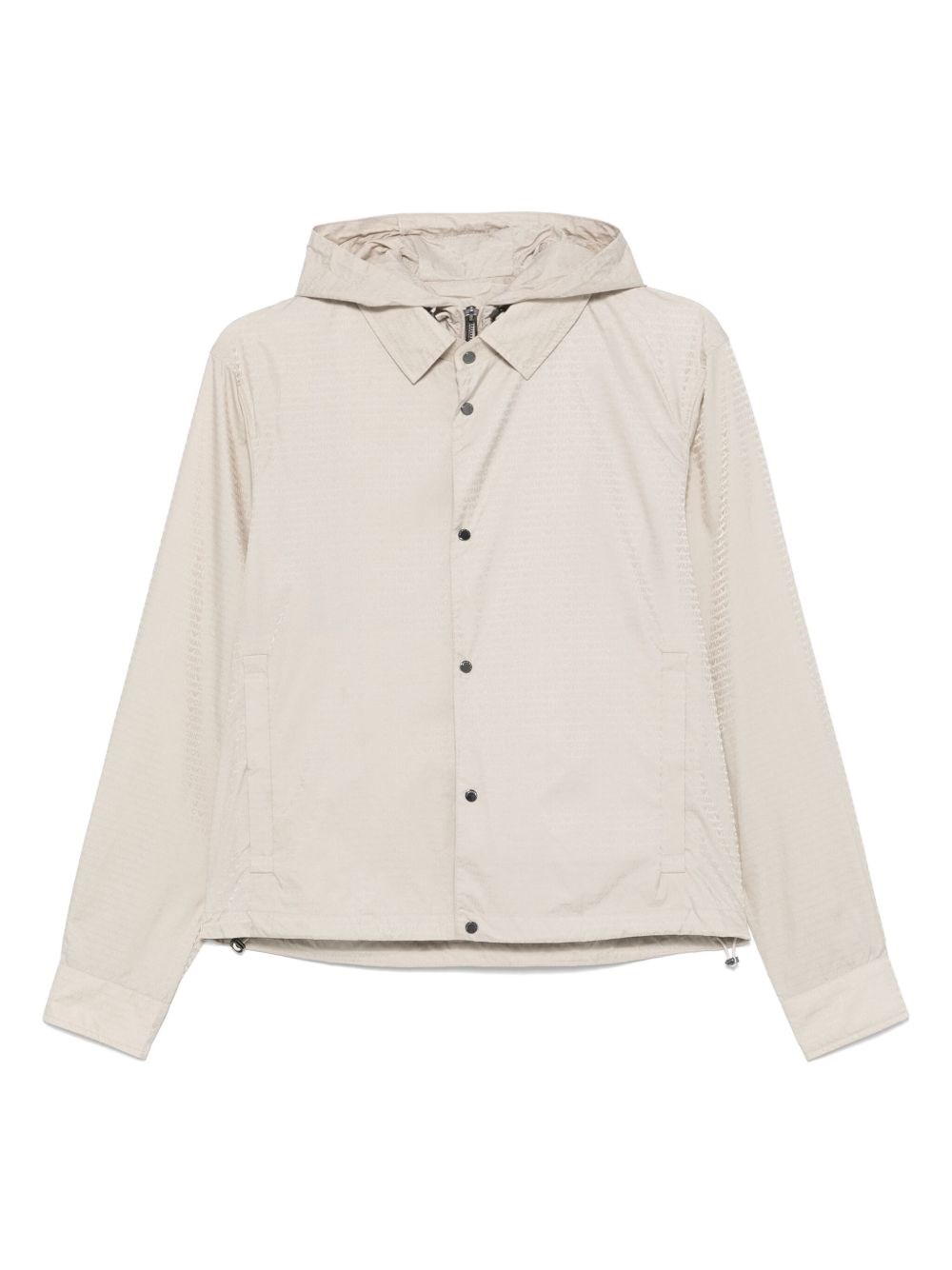 Emporio Armani Nylon Jacket With Adjustable Hem And Detachable Hood