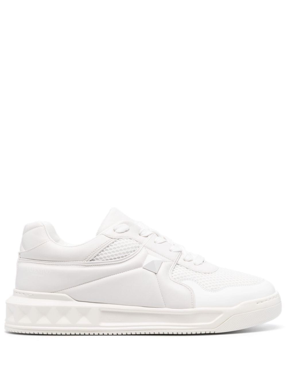 Valentino Garavani Mens White One Stud Xl Chunky-sole Leather Low-top Trainers