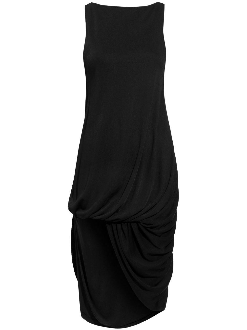 Jacquemus Draped Sleeveless Peplum Dress With Asymmetrical Hem