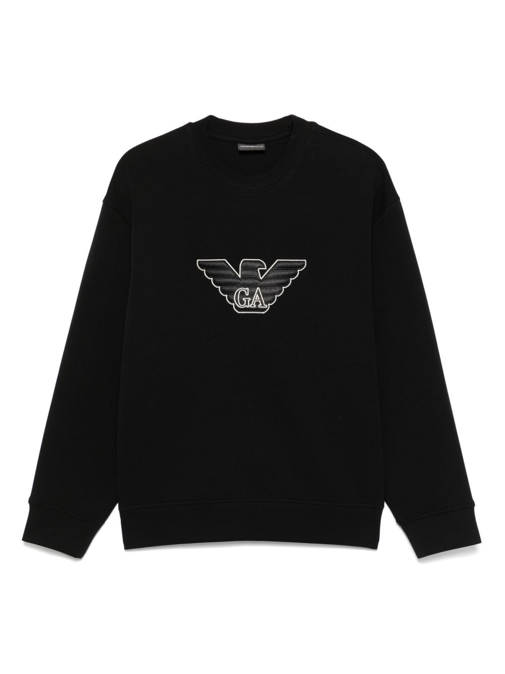 Emporio Armani Cotton Crew Neck Sweatshirt With Embroidered Logo