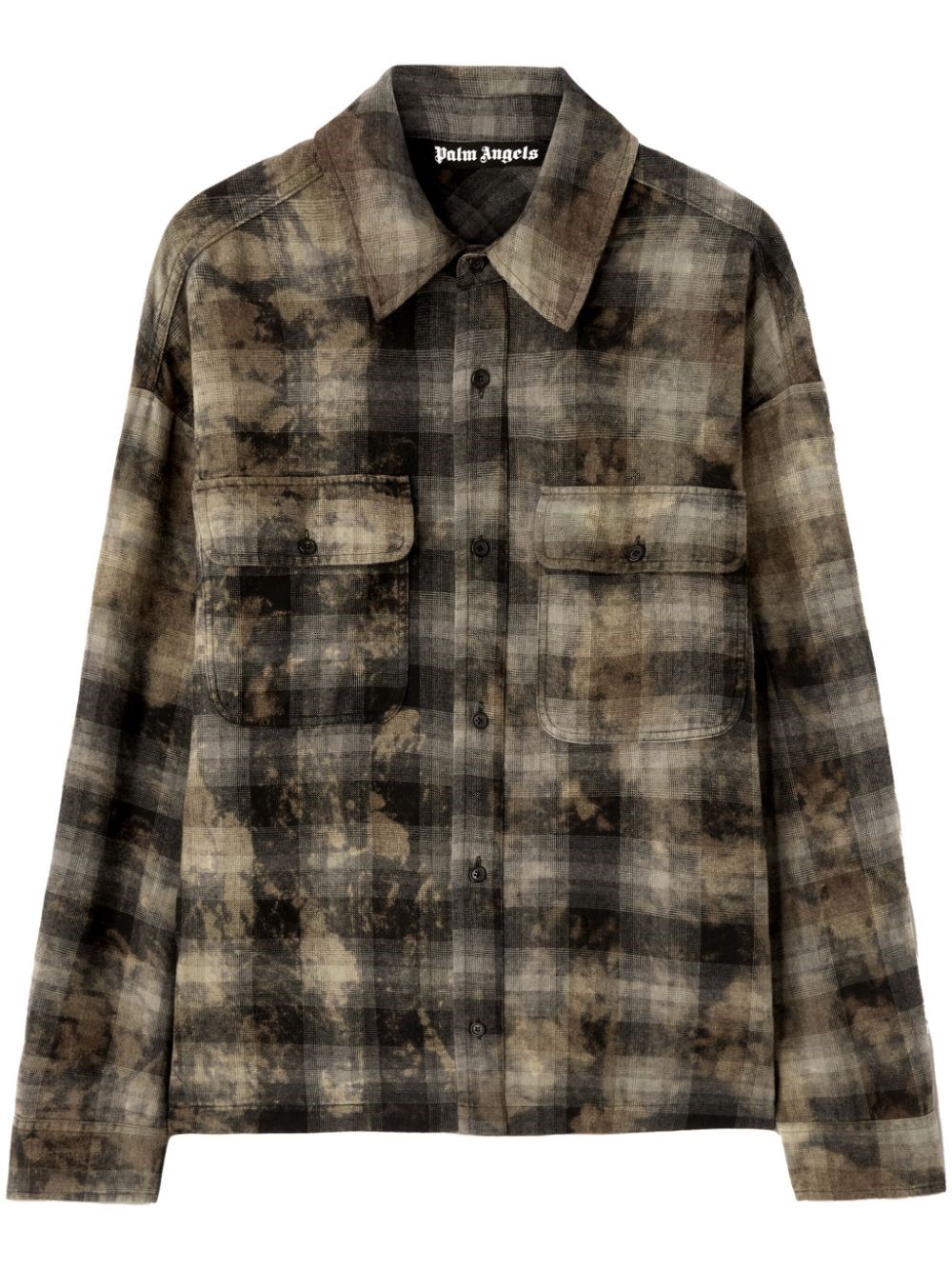 Palm Angels Logo-print Check-pattern Shirt