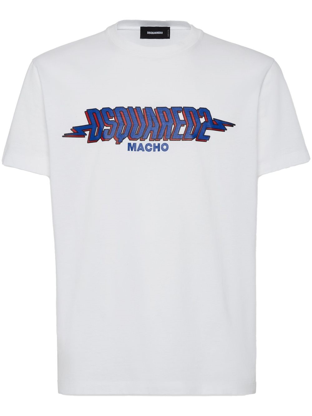 Dsquared2 White Crewneck T-shirt With Logo Print On The Front In White