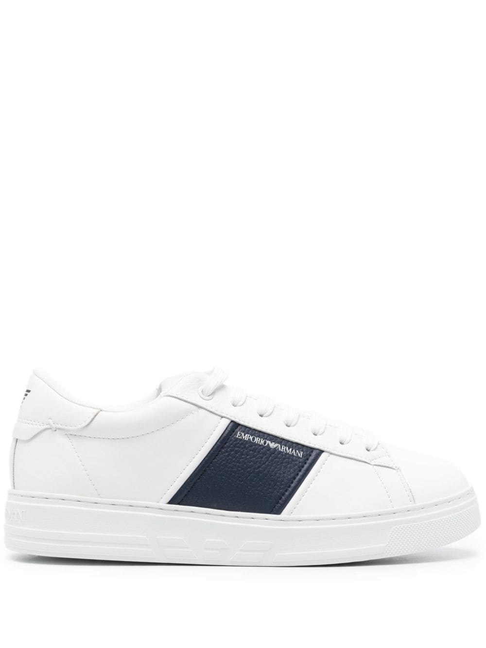Emporio Armani Leather Sneakers - Emporio Armani - Modalova