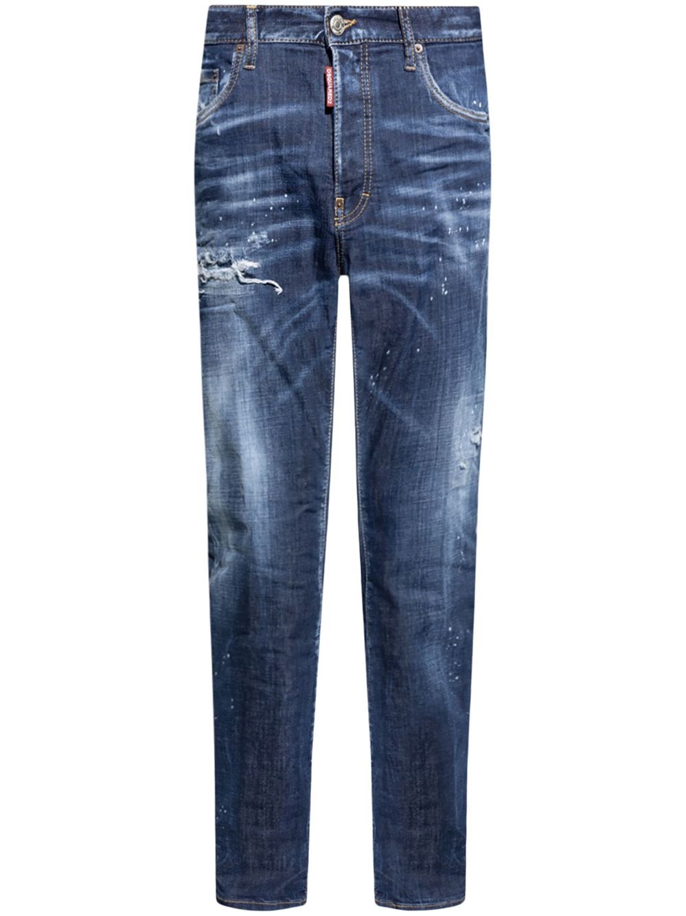 Straight Jeans With A Lived-In Effect - Dsquared2 - Modalova