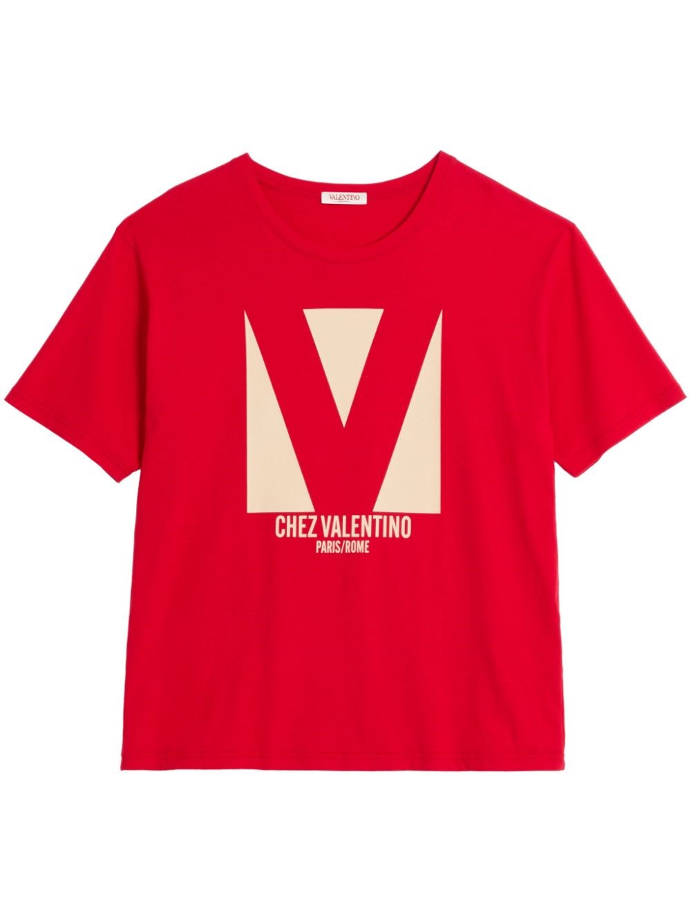 Valentino Crewneck Graphic Print T-shirt Logo