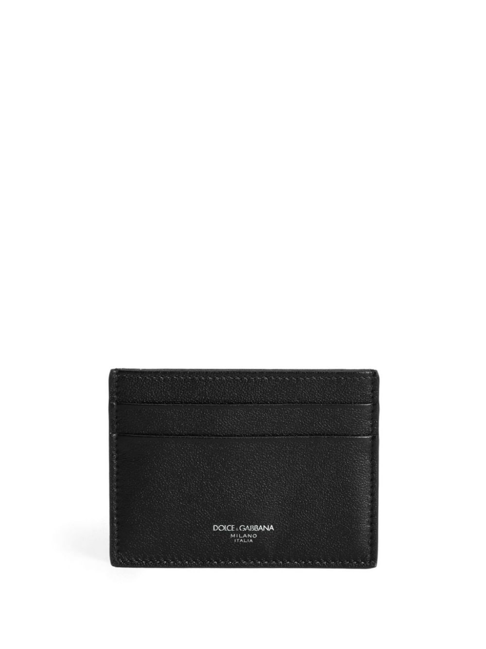 Dolce & Gabbana Black Vitello Leather Cardholder