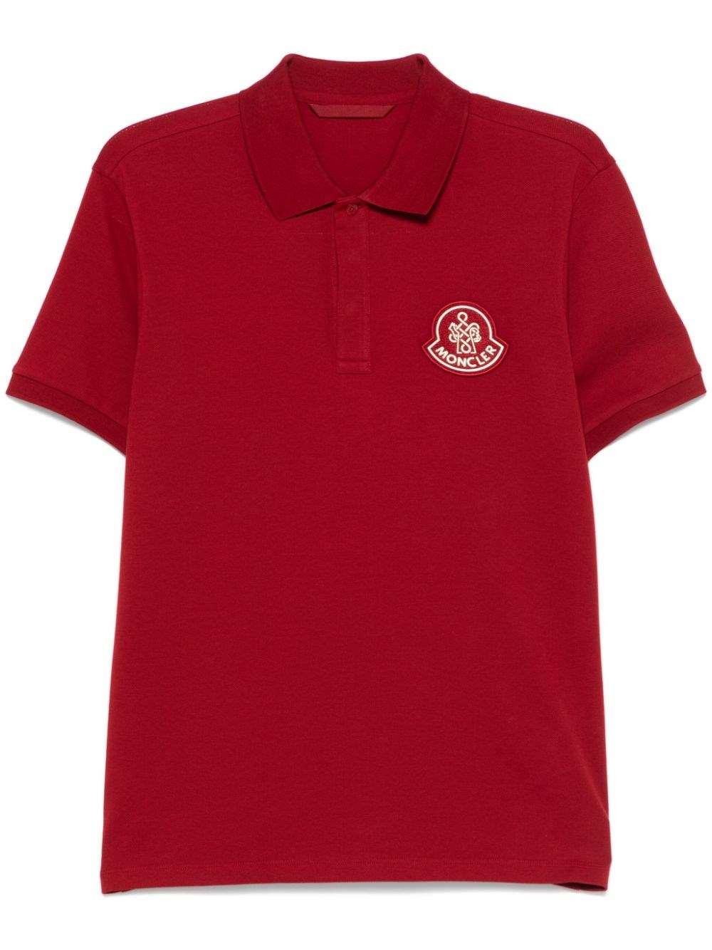Moncler Year Of The Snake Patch Cotton Piquet Polo Shirt