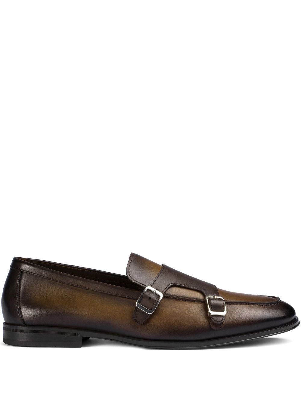 Doucal's Leather Lace-ups With Double Buckle
