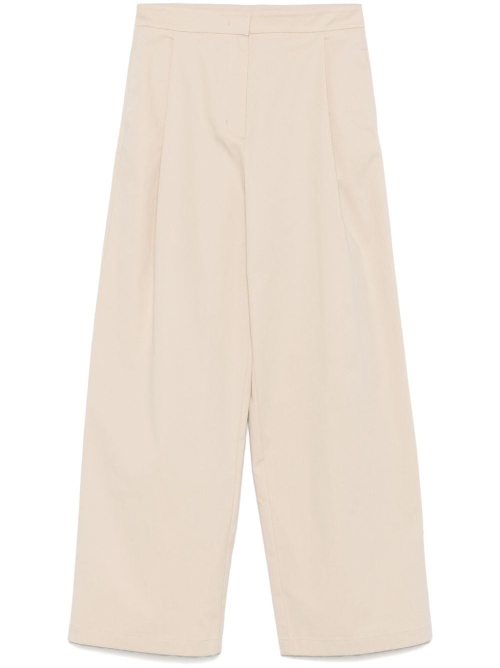 Emporio Armani Wide Leg Trousers With Elasticated Waistband And Slits