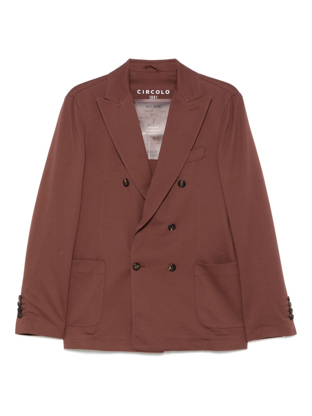 Cotton Double-Breasted Jacket - Circolo 1901 - Modalova