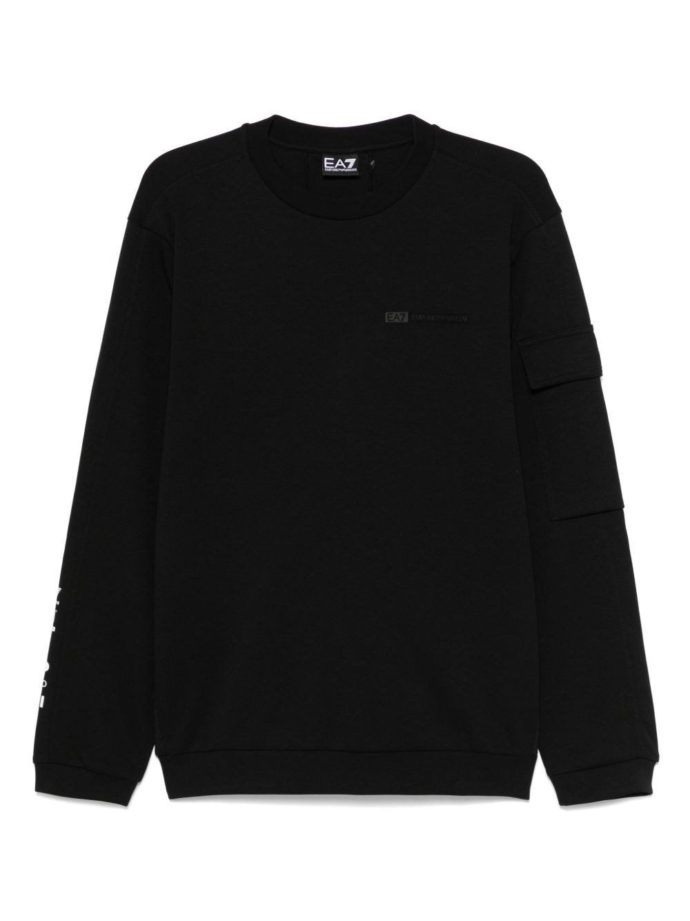 Ea7 Emporio Armani Logo Cotton Crewneck Sweatshirt