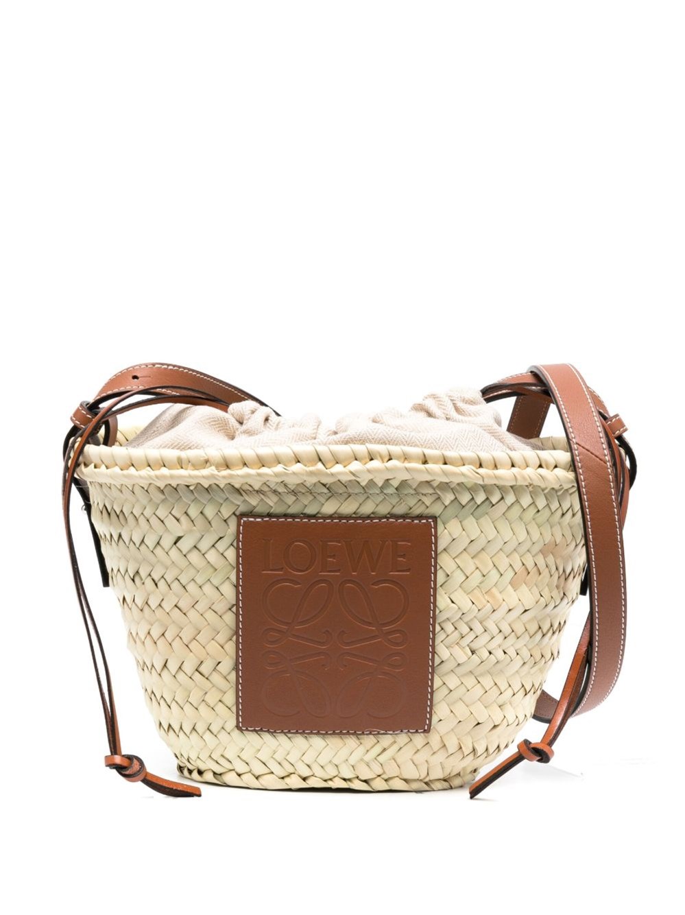 LOEWE PAULA'S IBIZA Rafia Drawstring Bucket Bag