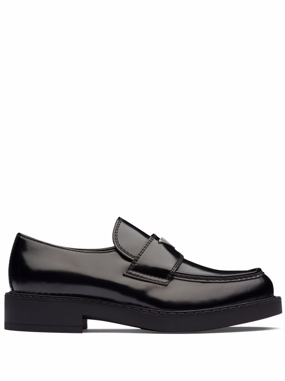Prada Chocolate Leather Loafers - Prada - Modalova