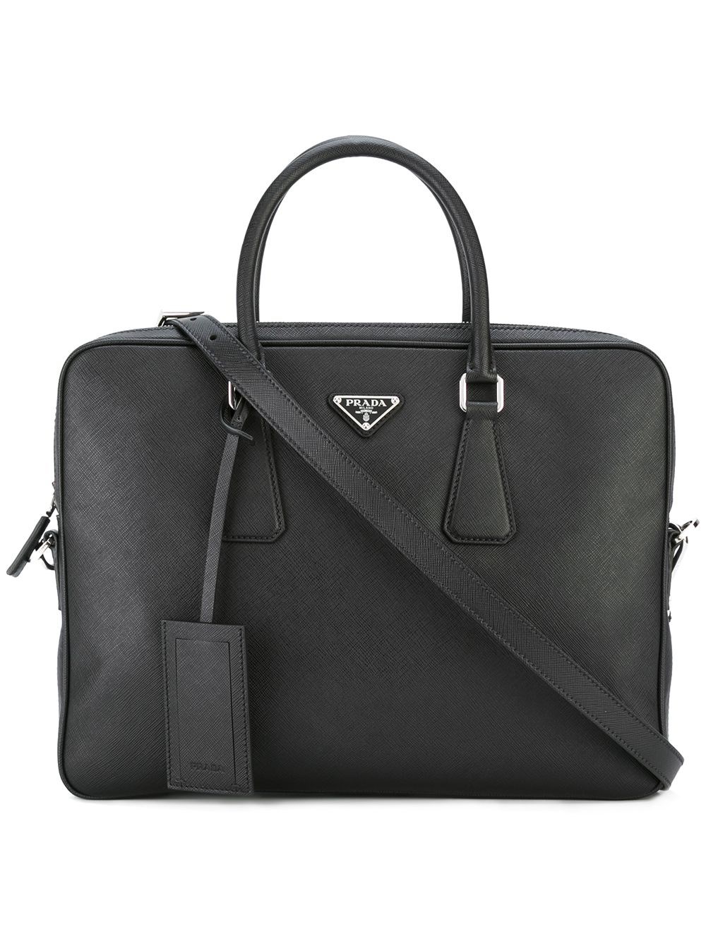 Prada Leather Messenger Bag - Prada - Modalova