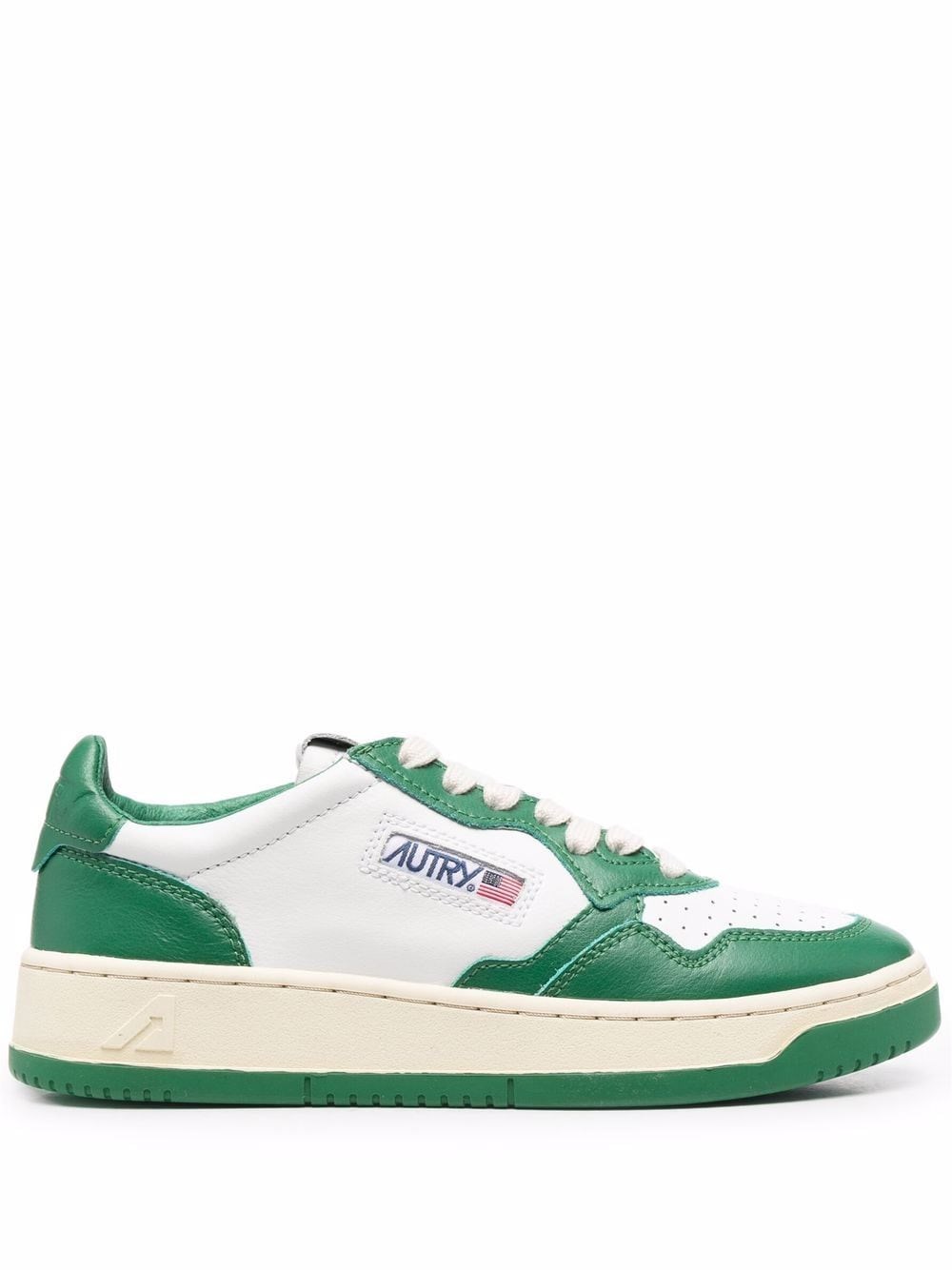 Autry Leather Medalist Low Sneakers In Green