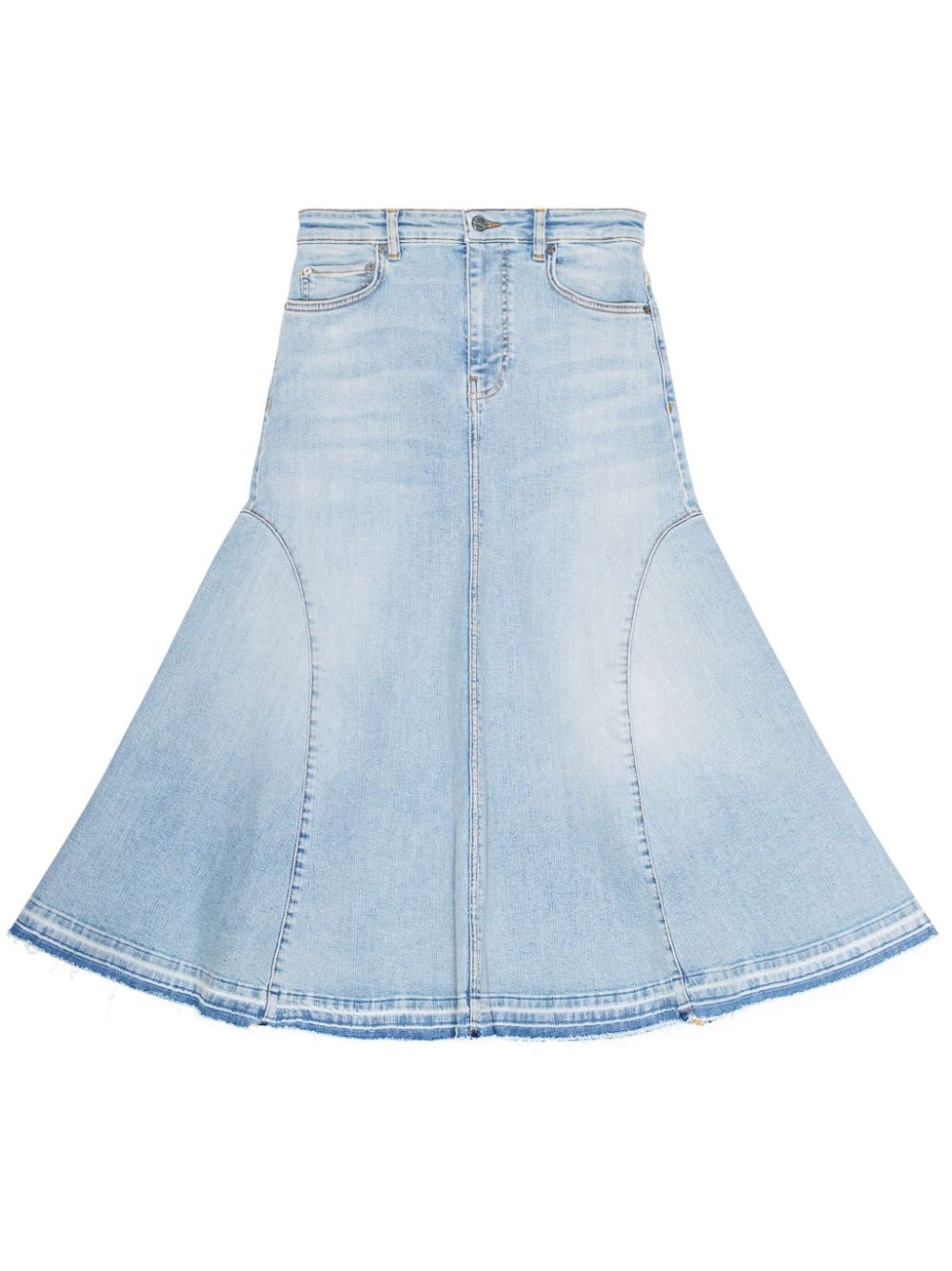 Ganni Women Organic Cotton Denim Skirt