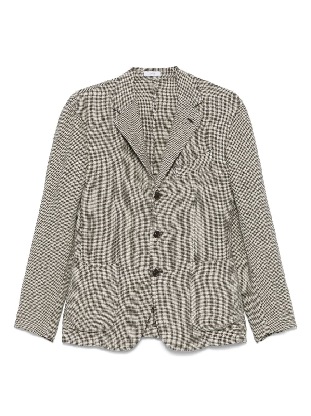 Linen Blend Single-Breasted Jacket - Boglioli - Modalova