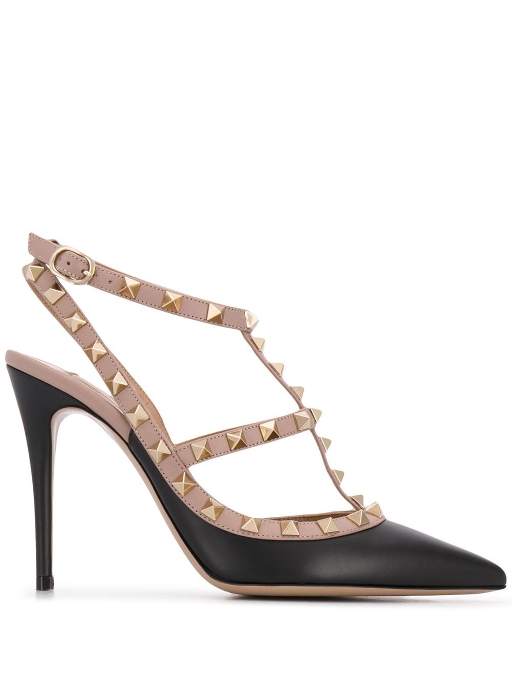 Valentino Pumps  Rockstud Ankle Strap In Genuine Patent Leather With Micro Metal Studs
