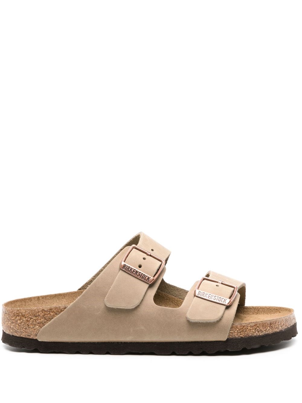 Birkenstock 'arizona' Beige Slip-on Sandals With Engraved Logo