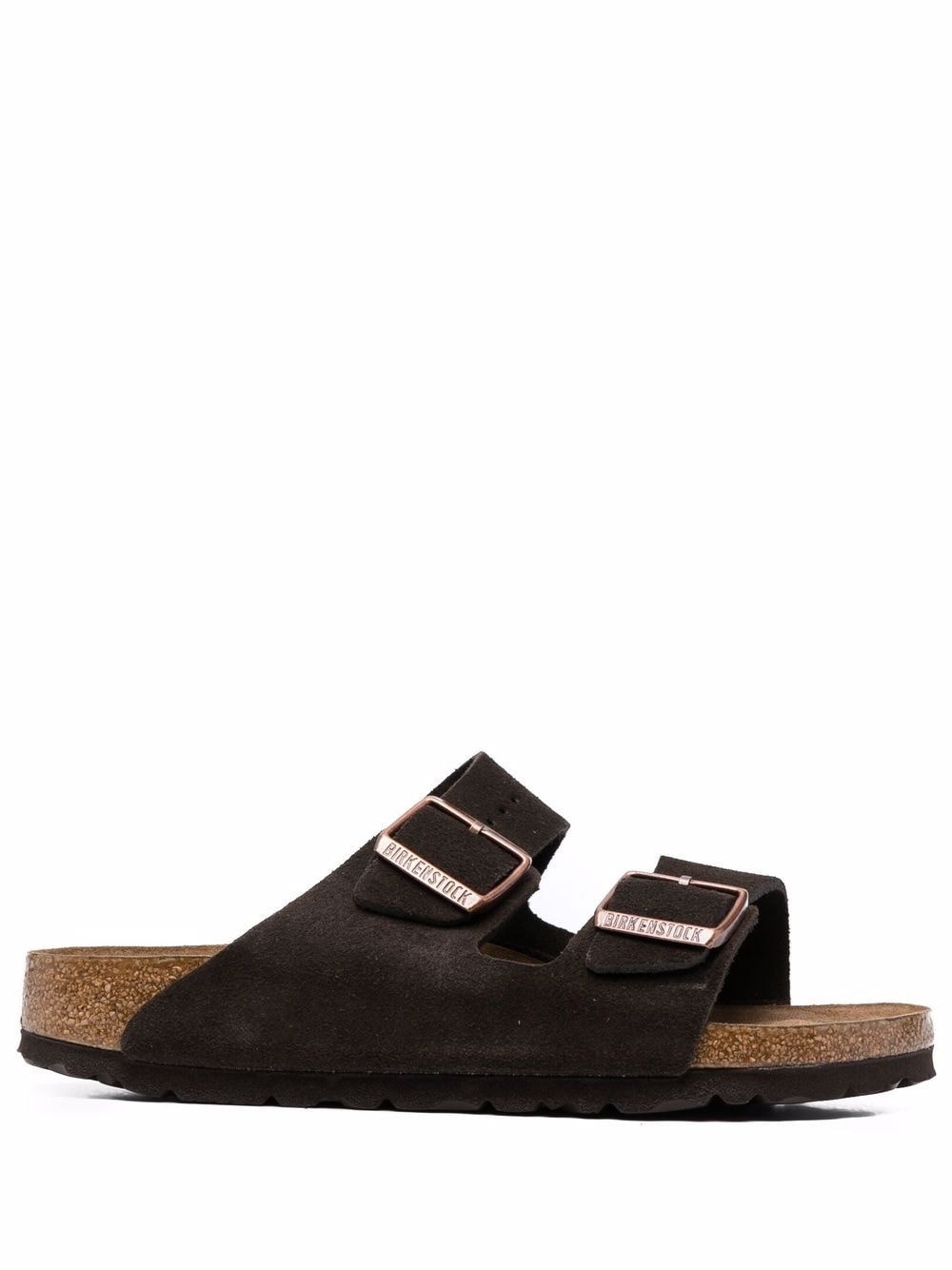 Birkenstock Arizona Mocca Suede Two Bar Mules