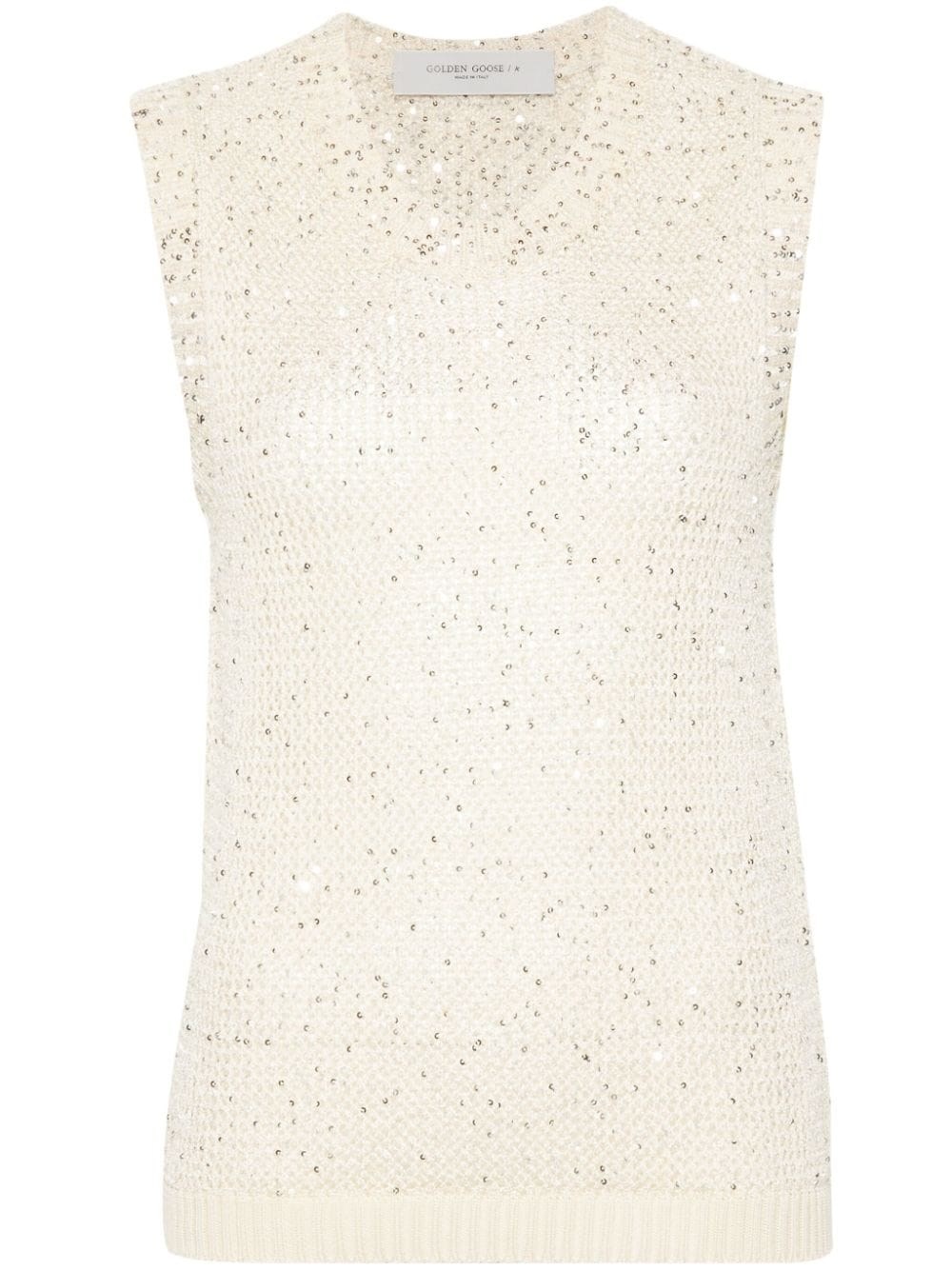 Golden Goose Melyssa Sequin-embellished Knitted Top