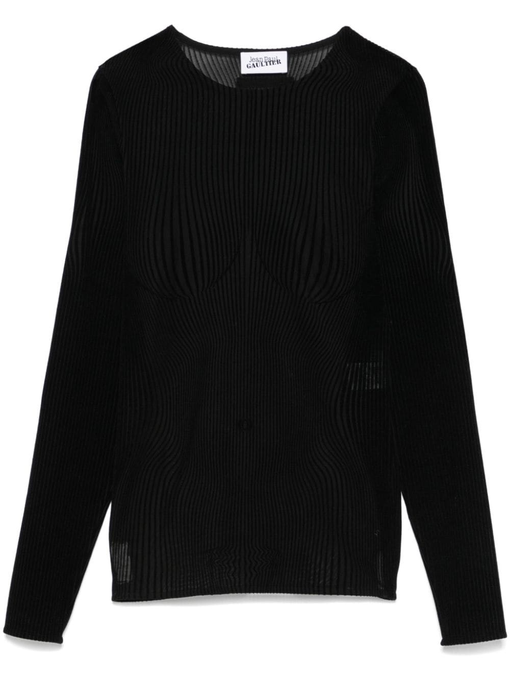 Jean Paul Gaultier Women Morphing Pinstripes Top