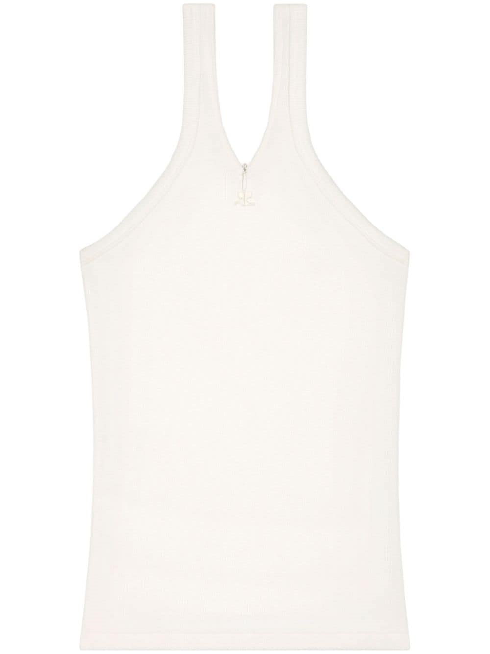 Courrèges Courreges Pre Criss Cross Cotton Tank Top