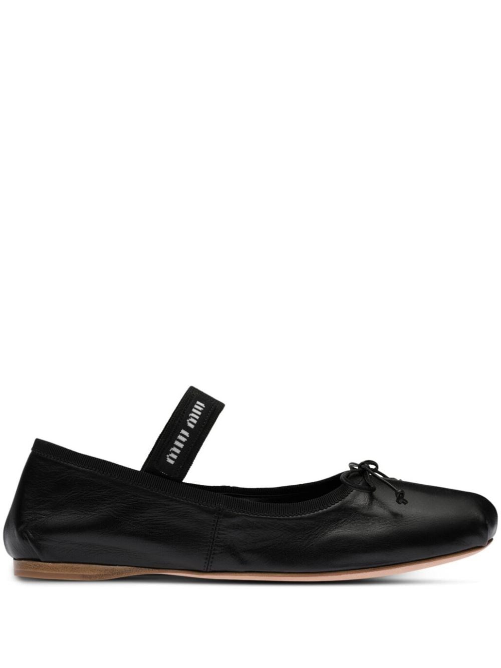 Miu Miu Leather Ballet Flats - Miu Miu - Modalova