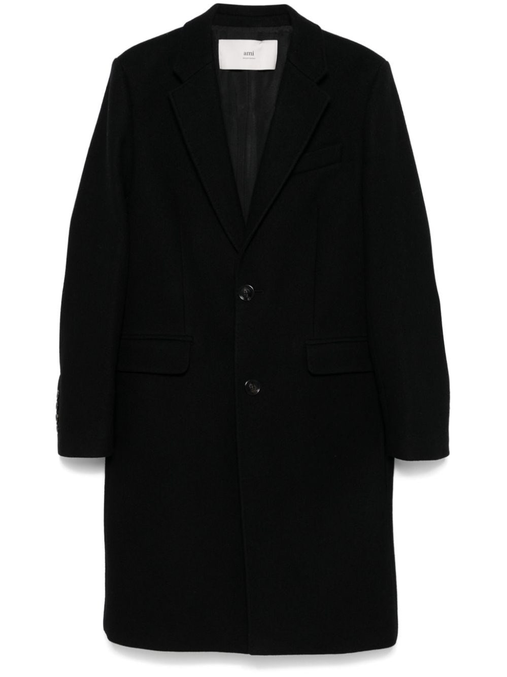 Ami Paris Wool Single-Breasted Coat - Ami Paris - Modalova