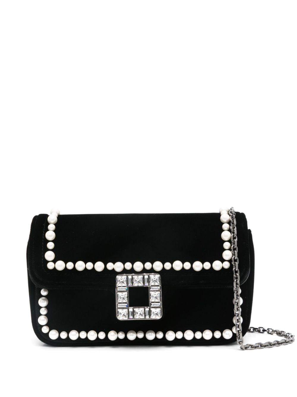 Roger Vivier Jeu De Fille Velvet Clutch