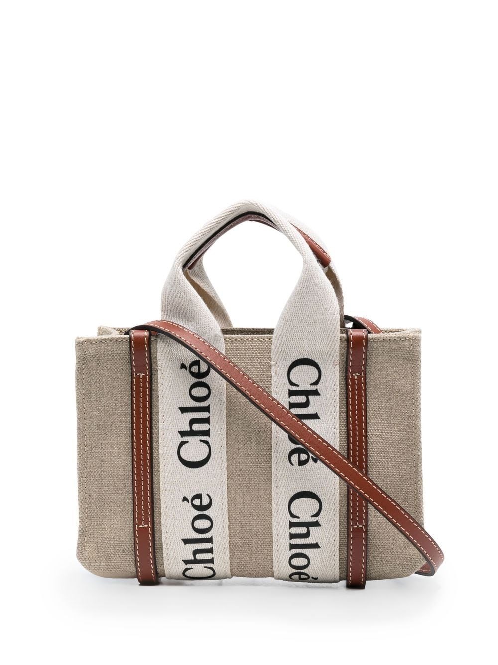 Chloè Woody Mini Canvas Tote - Chloè - Modalova