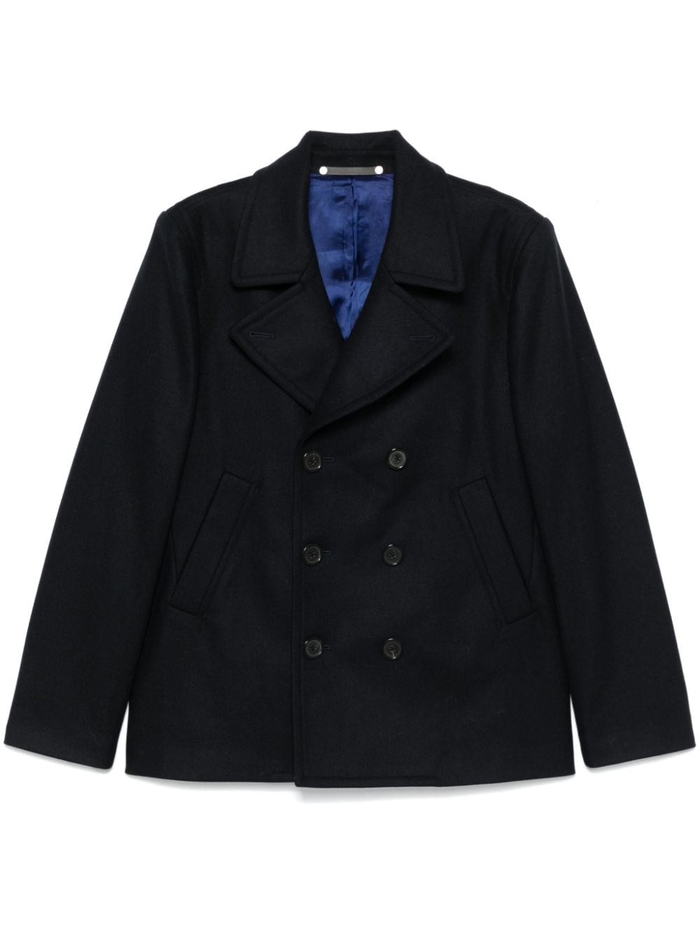 Wool Double-Breasted Coat - PS PAUL SMITH - Modalova
