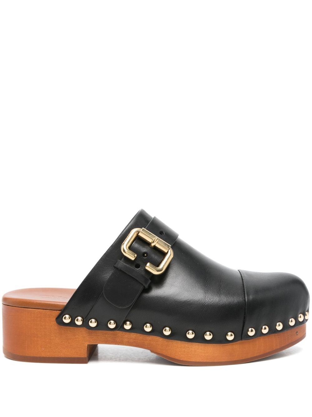 Chloé Women Jeannette Leather Clogs In Black